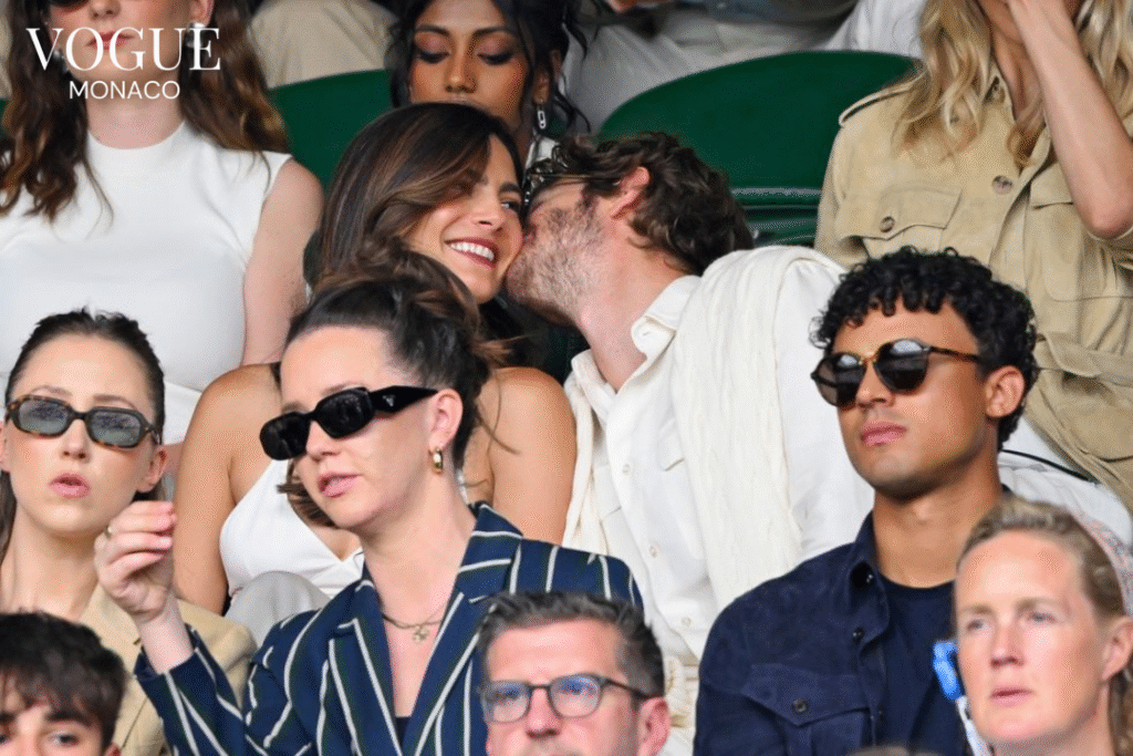 NICA BARBARO AND ANDREW GARFIELD ACE PREPPY STYLE AT WIMBLEDON